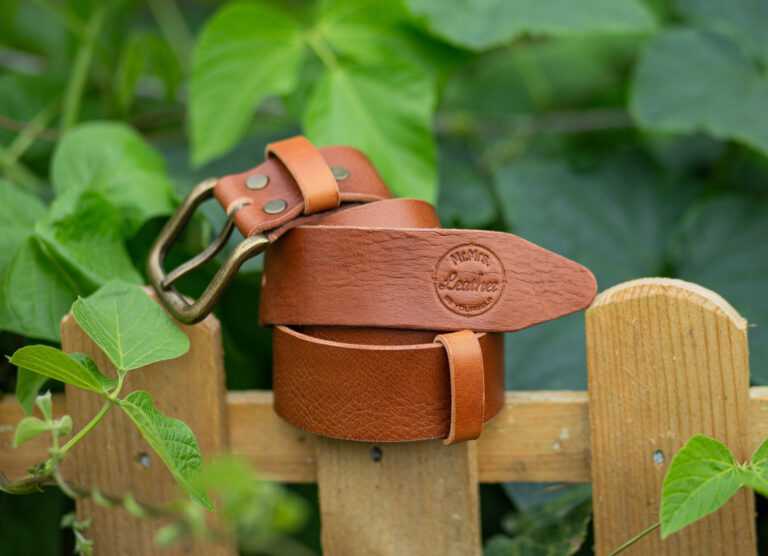 Leather belt brown IMG_0354
