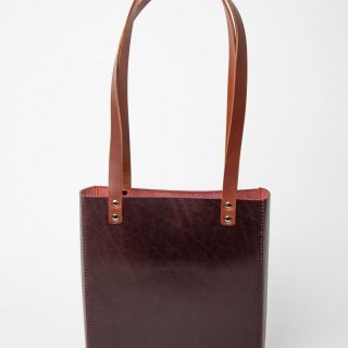 Burgundy leather tote bag IMG_4441